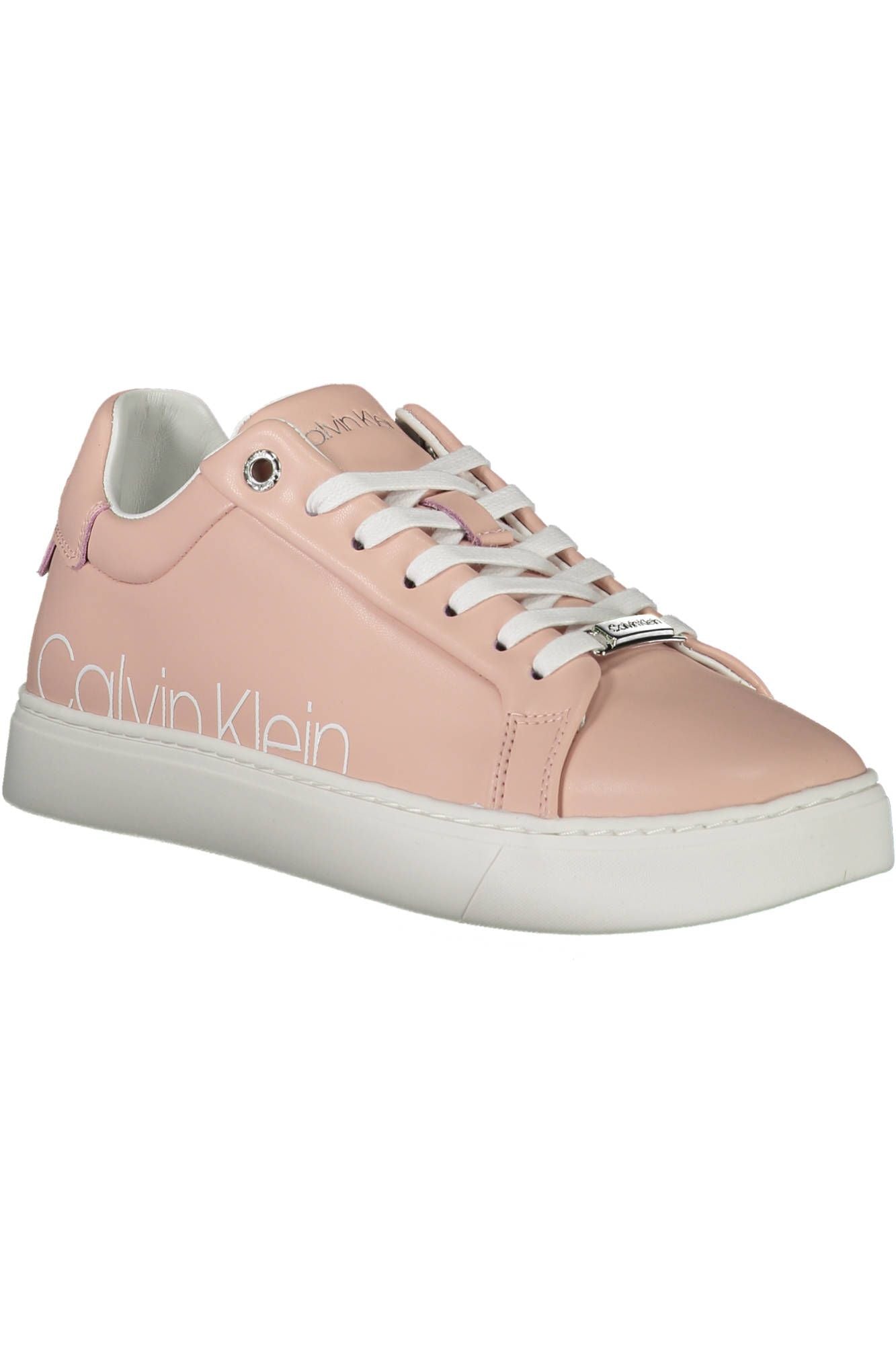 Zapatillas con cordones y detalles de logotipo en color rosa elegante de Calvin Klein
