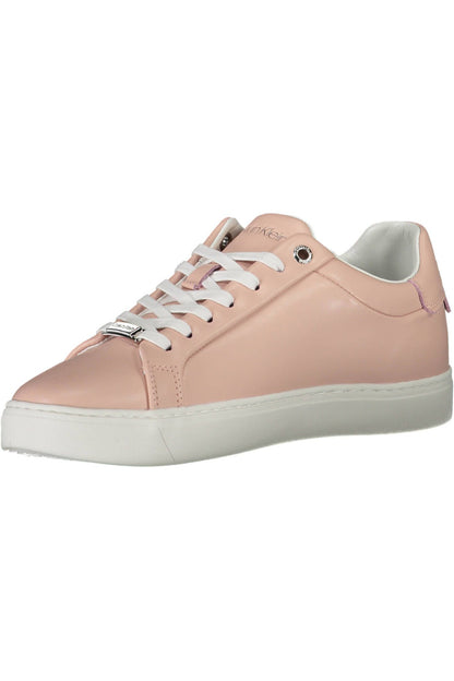Zapatillas con cordones y detalles de logotipo en color rosa elegante de Calvin Klein