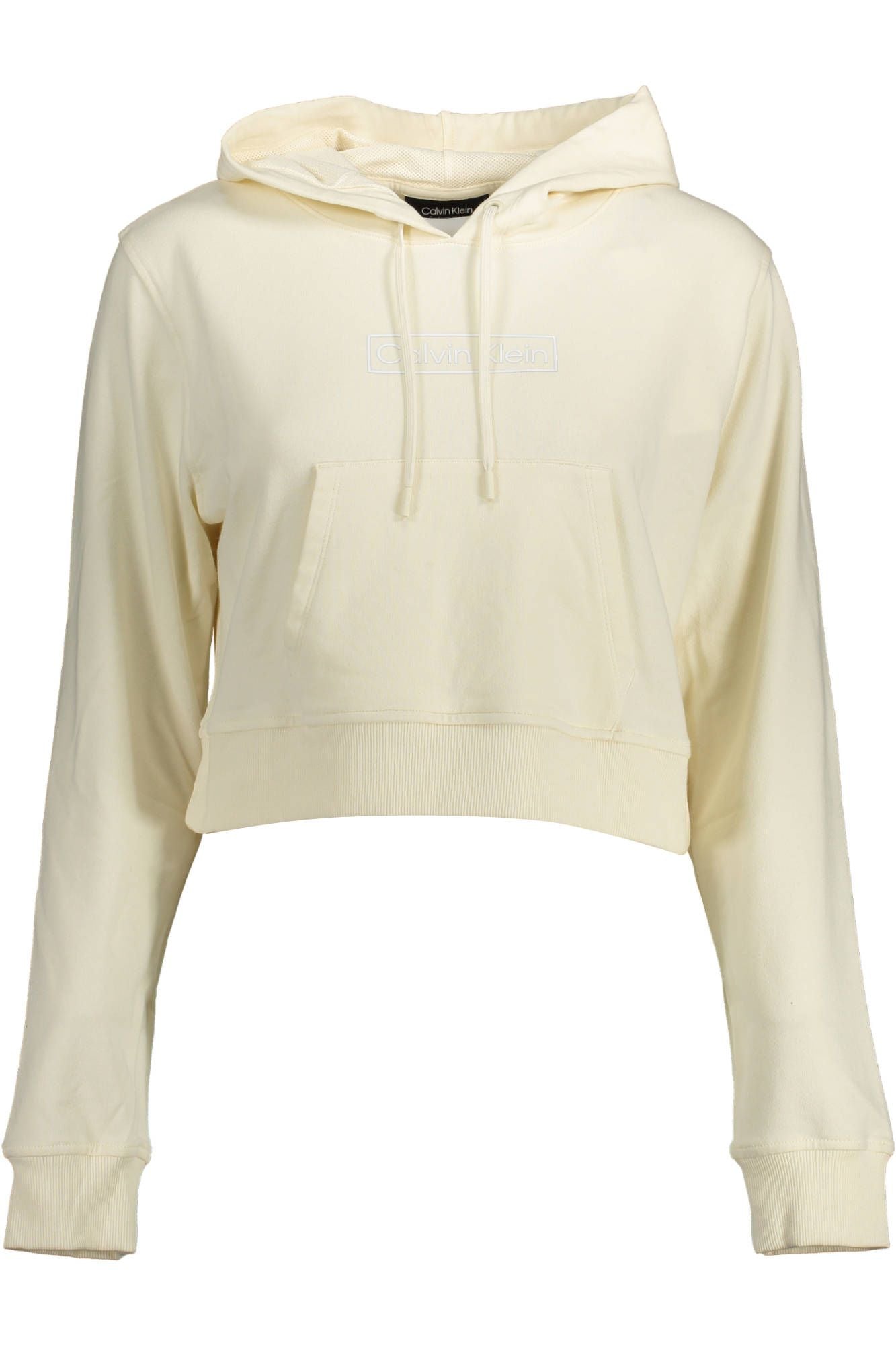 Sudadera con capucha y bolsillo central de Calvin Klein Chic en color blanco