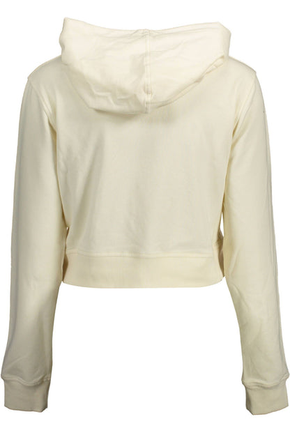 Sudadera con capucha y bolsillo central de Calvin Klein Chic en color blanco