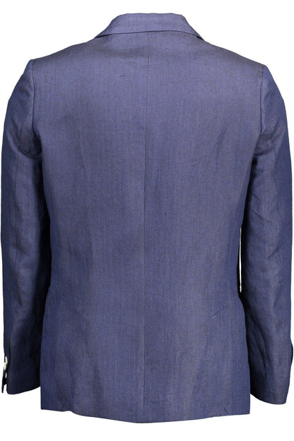 Chaqueta clásica elegante de lino azul de Gant