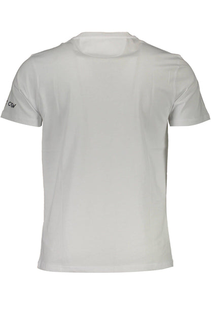 Camiseta de cuello redondo de algodón blanco nítido con estampado de logotipo de La Martina