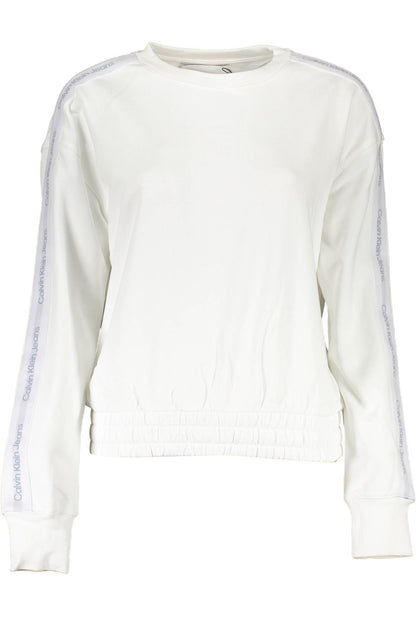 Sudadera elegante de algodón blanca de Calvin Klein