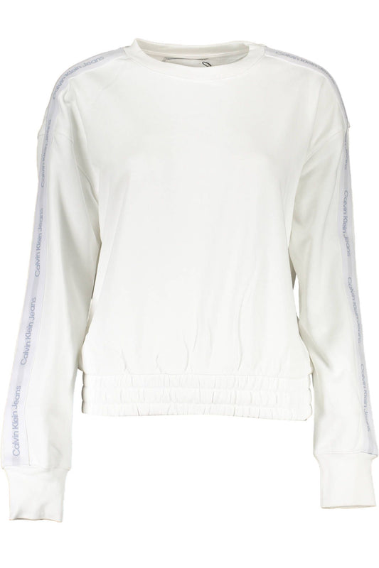 Sudadera elegante de algodón blanca de Calvin Klein