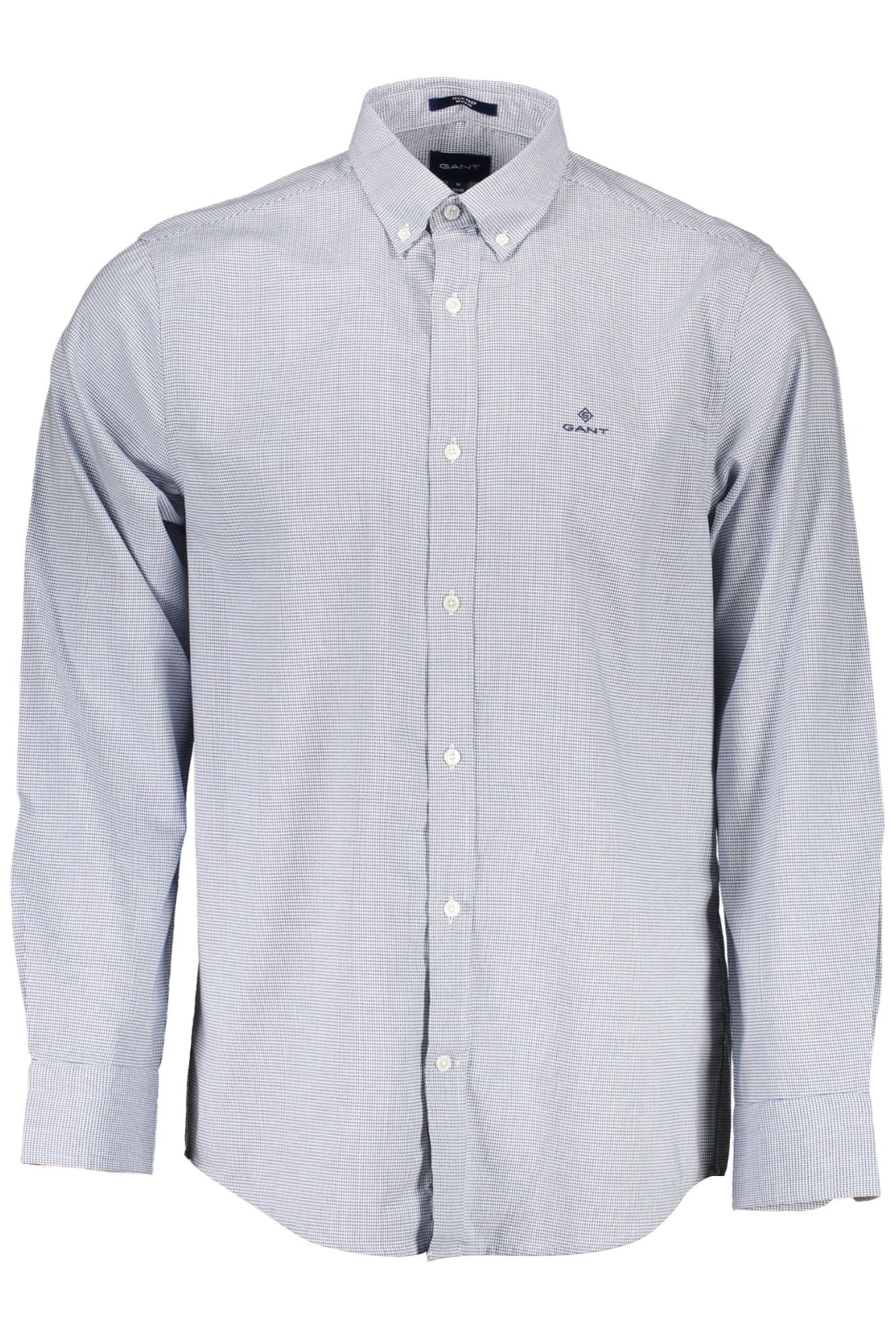 Camisa elegante azul de mezcla de algodón orgánico de Gant