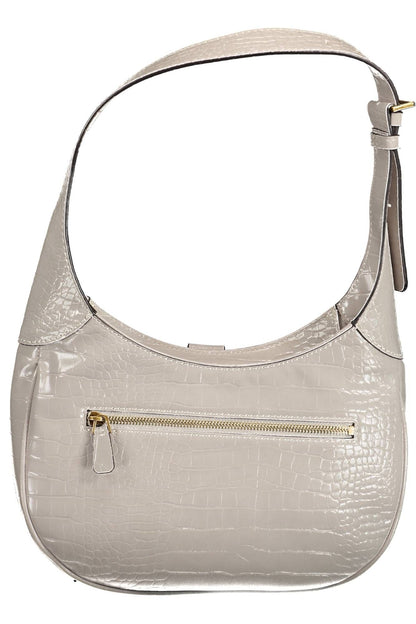 Bolso de hombro chic en gris con detalles en contraste de Guess Jeans