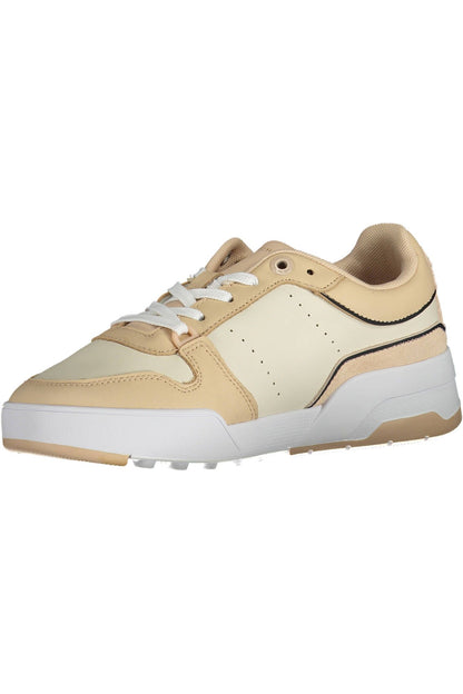 Zapatillas elegantes con cordones y logo de Tommy Hilfiger en color beige