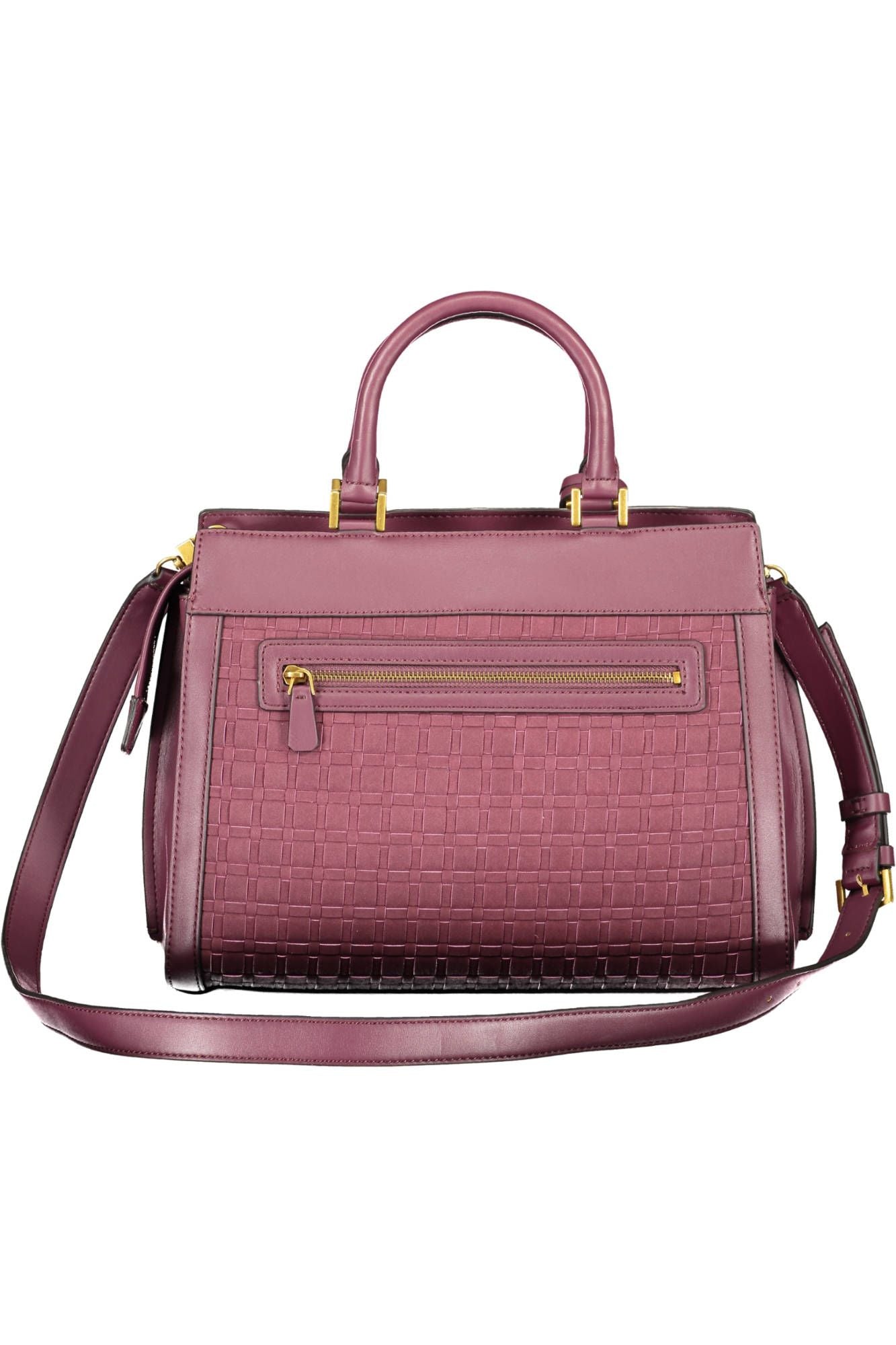 Bolso de mano elegante de poliuretano morado