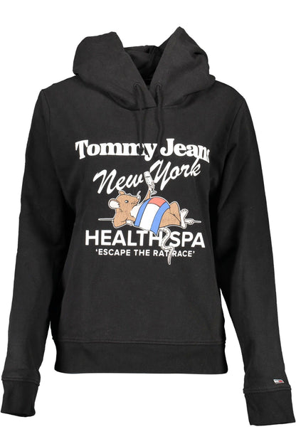 Sudadera con capucha negra elegante de Tommy Hilfiger