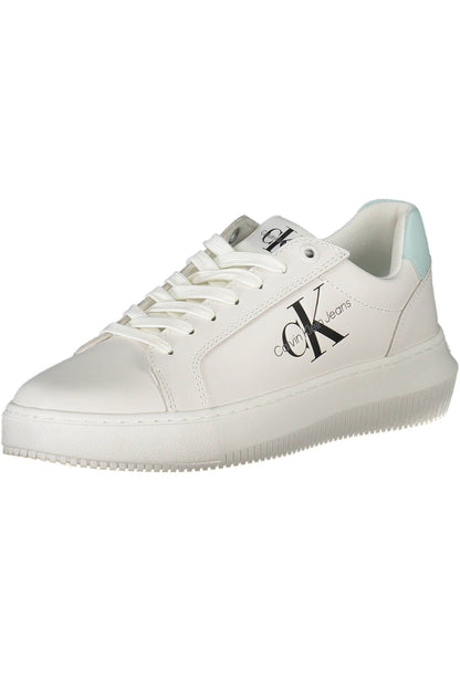 Zapatillas blancas con cordones y detalle de logotipo de Calvin Klein Chic