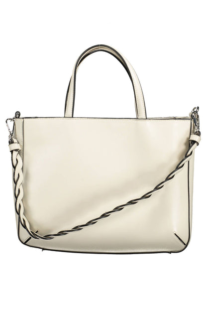 Bolso de mano elegante con detalles en contraste en blanco de BYBLOS