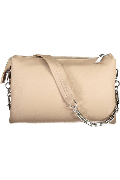 Bolso de hombro con asa de cadena en color beige chic de BYBLOS