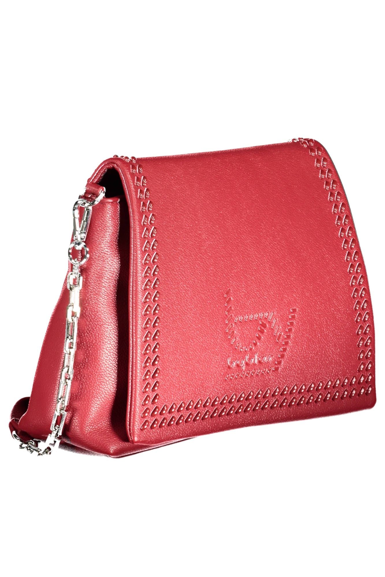 Bolso de hombro elegante con correa de cadena roja de BYBLOS