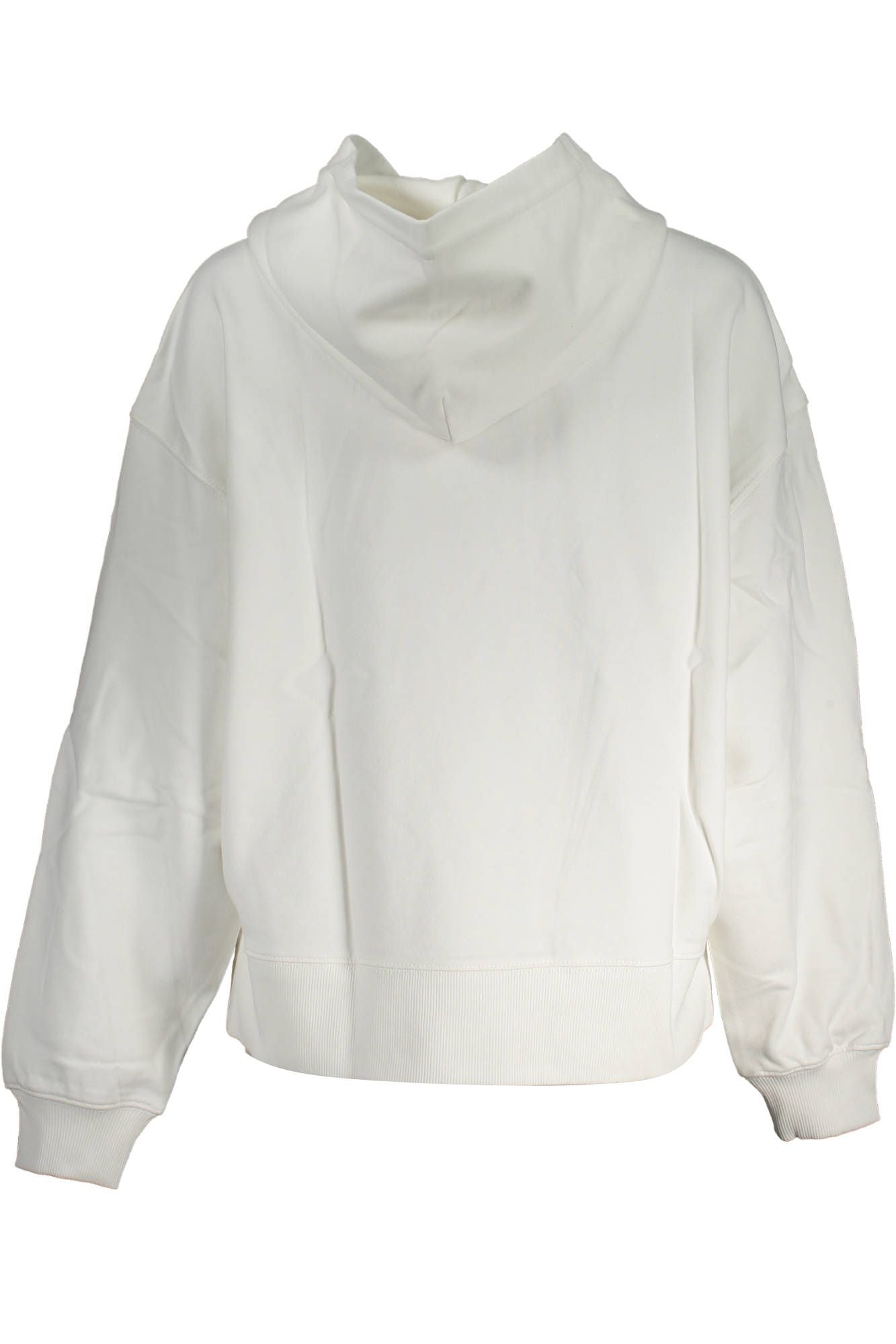Sudadera con capucha de algodón cepillado blanca elegante de Calvin Klein