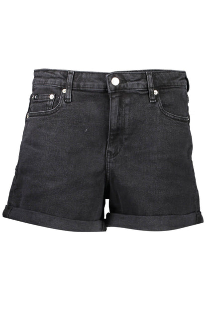 Shorts vaqueros negros de tiro medio Calvin Klein Chic