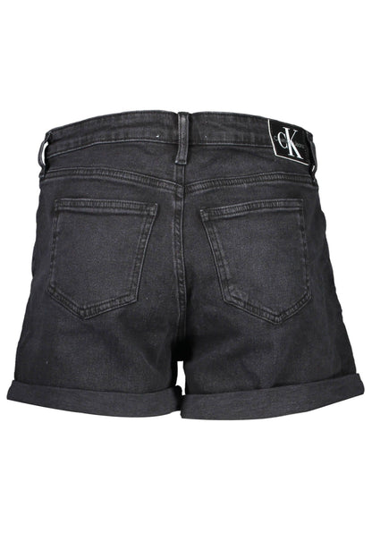 Shorts vaqueros negros de tiro medio Calvin Klein Chic