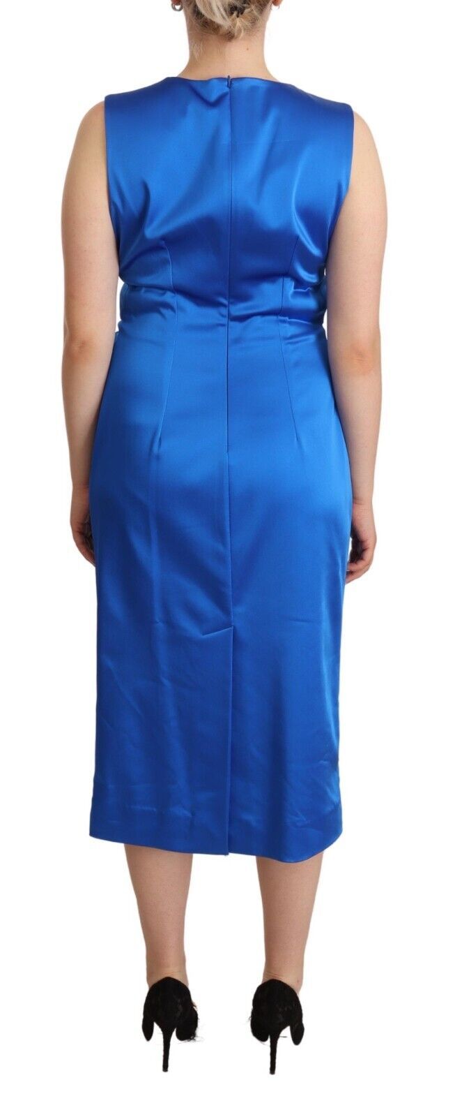 PAROSH Vestido midi elegante sin mangas