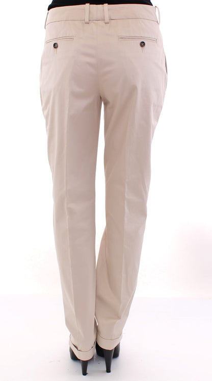 Dolce & Gabbana Elegant Beige Regular Fit Cotton Pants