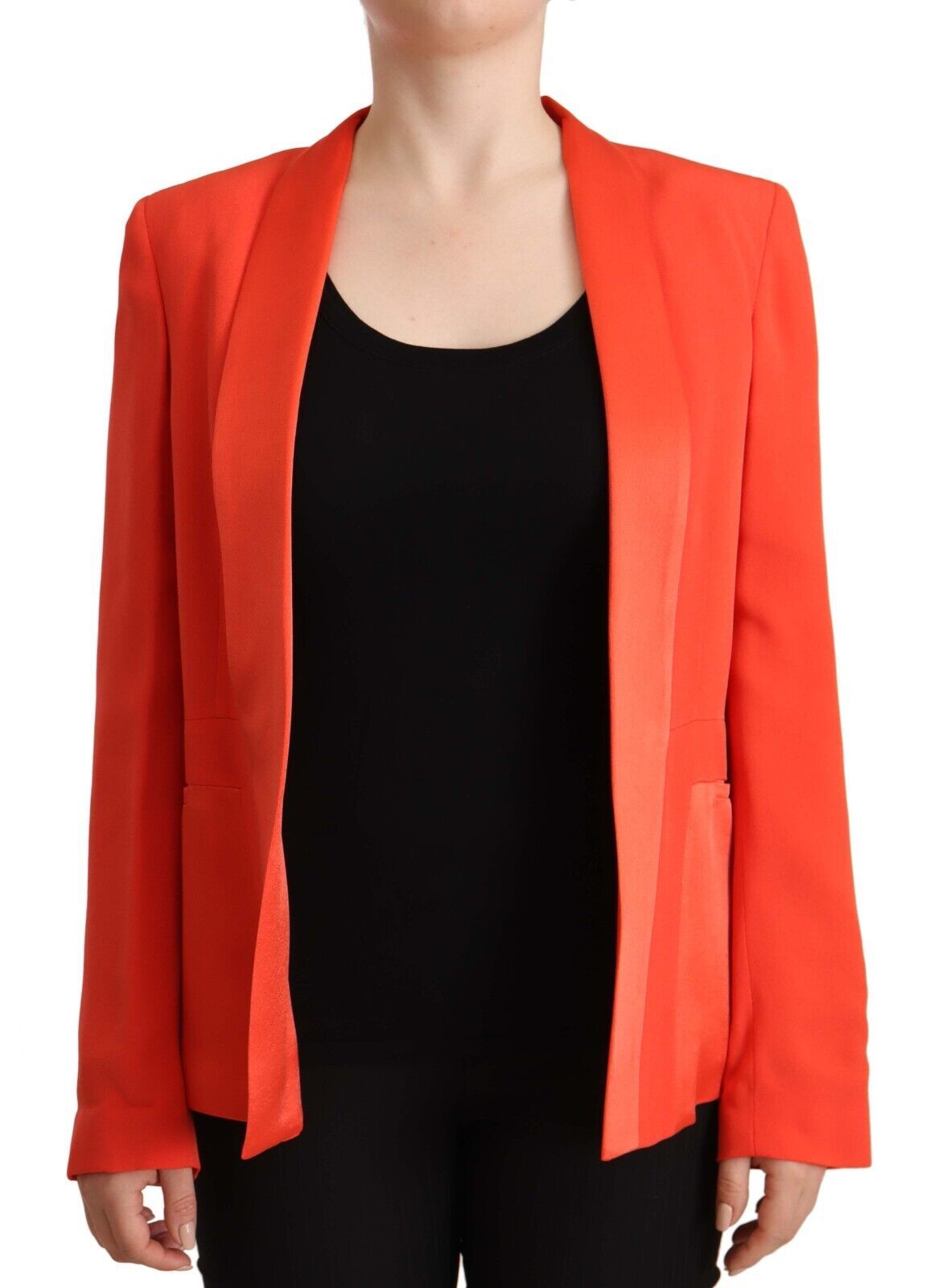 Chaqueta elegante de manga larga color naranja de CO|TE