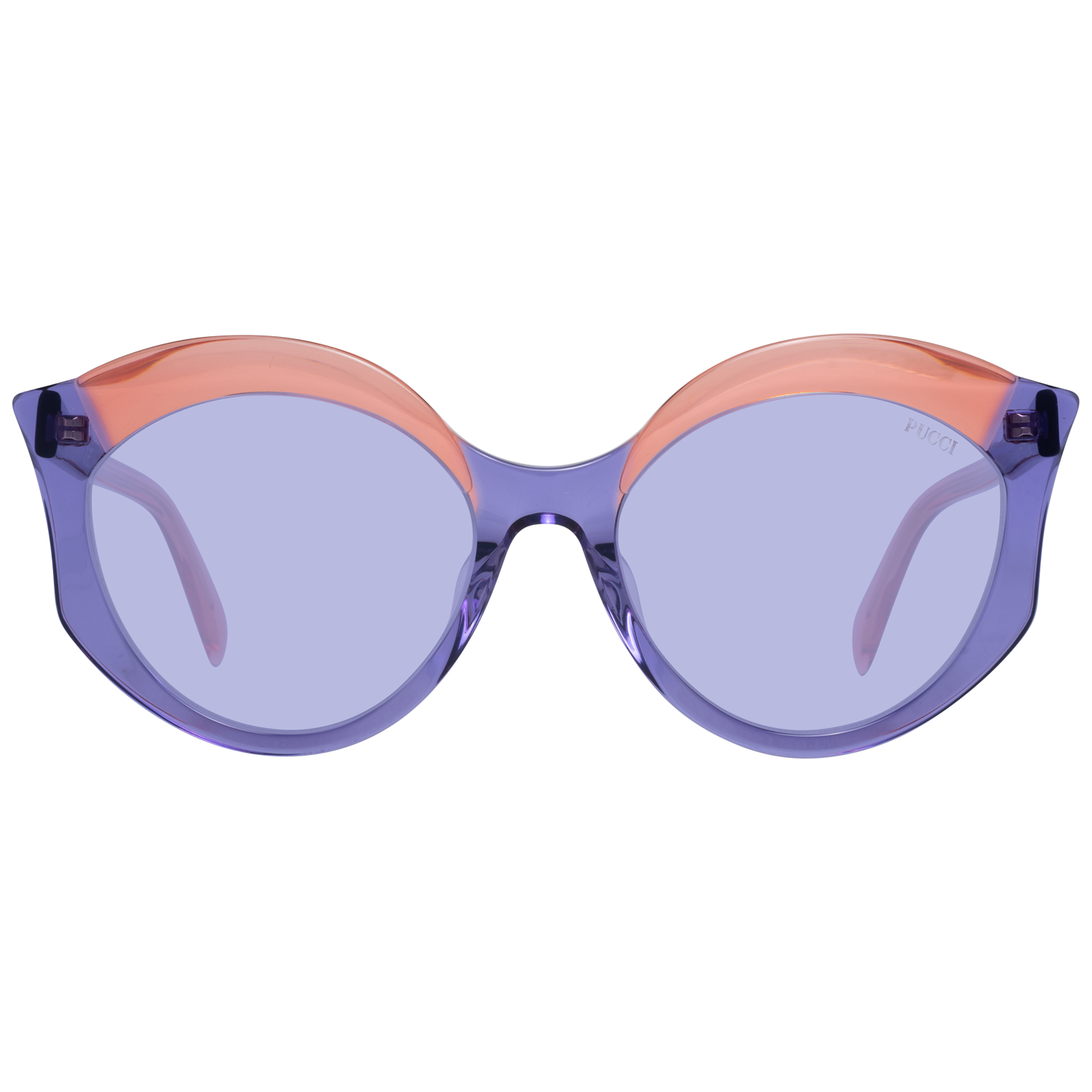 Gafas de sol elegantes con diseño de mariposa en color morado de Emilio Pucci