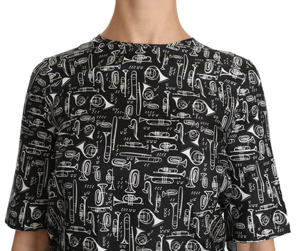 Blusa de seda con estampado de trompeta de Dolce &amp; Gabbana