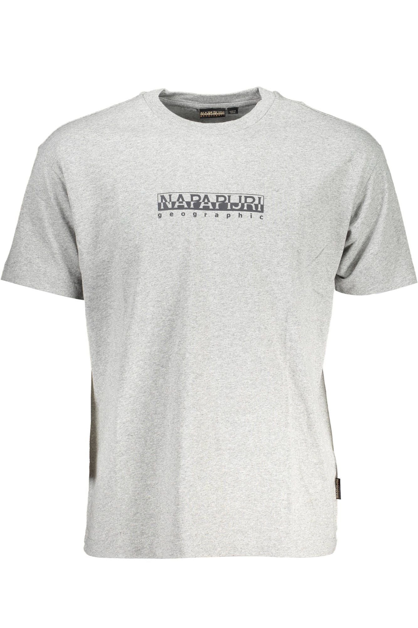 Camiseta elegante con logotipo gris de Napapijri y un atractivo atemporal