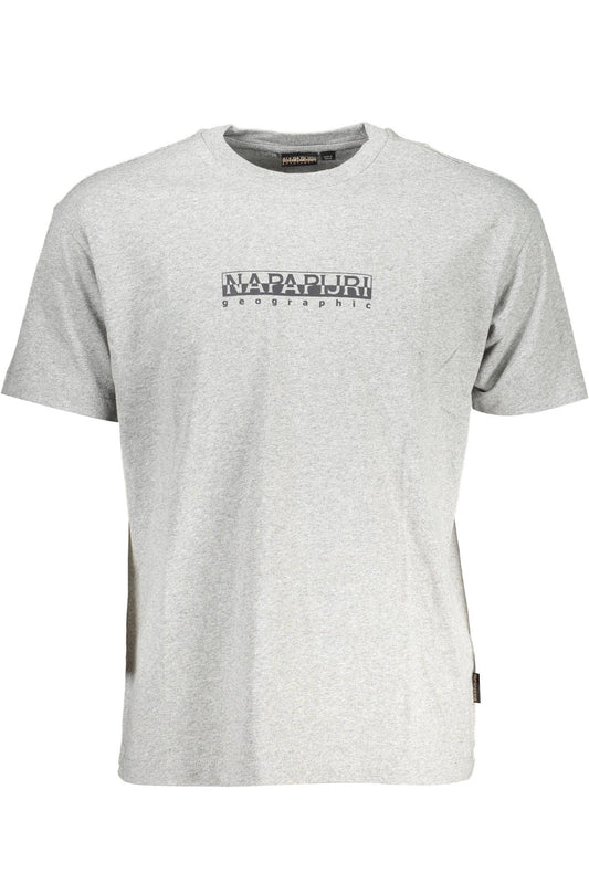 Camiseta elegante con logotipo gris de Napapijri y un atractivo atemporal