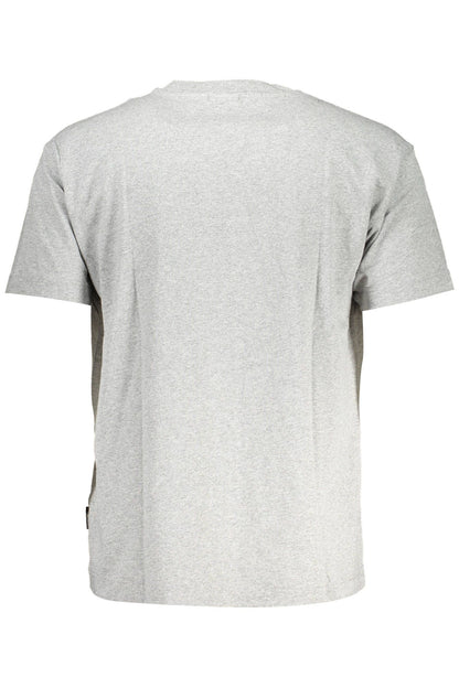 Camiseta elegante con logotipo gris de Napapijri y un atractivo atemporal