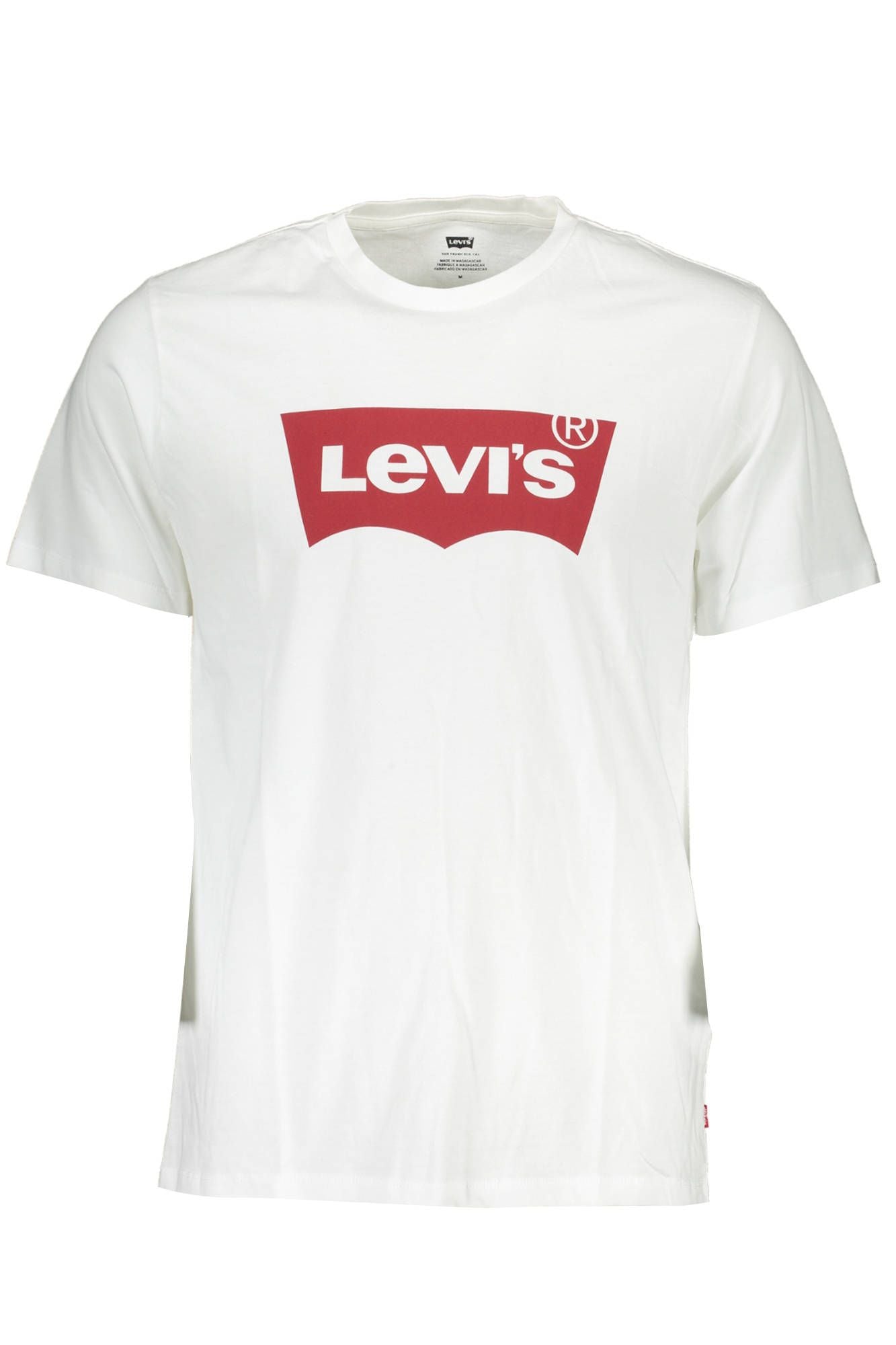 Camiseta Levi's con cuello redondo y logotipo en blanco nítido