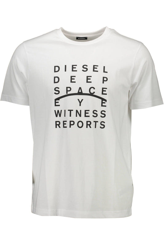 Camiseta Diesel Crisp White con cuello redondo y logotipo