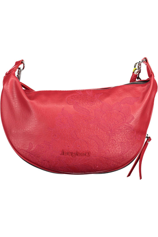 Bolso de mano de polietileno rojo Desigual