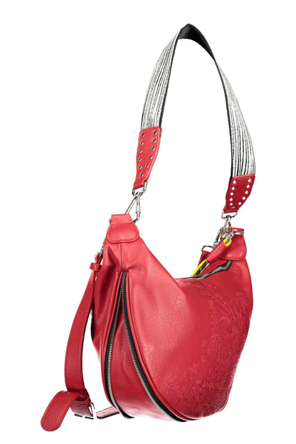 Bolso de mano de polietileno rojo Desigual