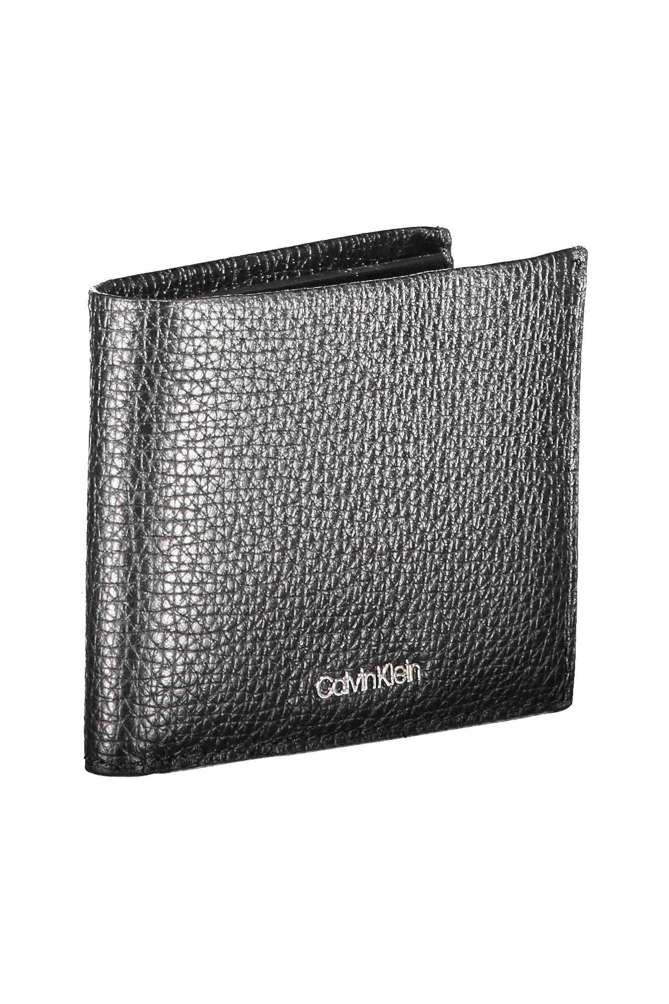 Cartera RFID de cuero negro elegante de Calvin Klein