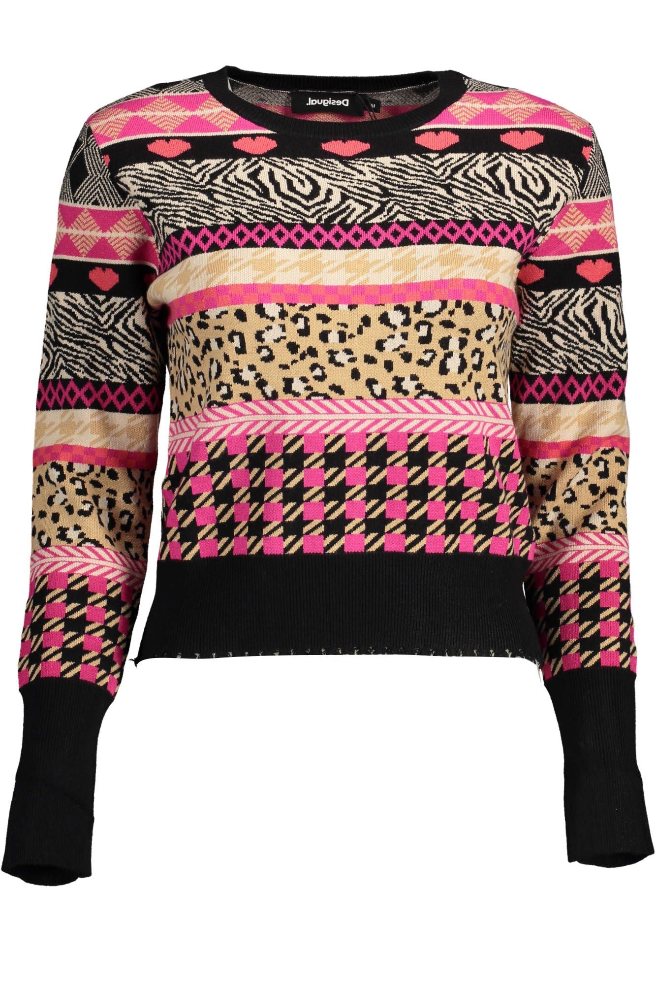 Suéter elegante de cuello redondo y manga larga de Desigual