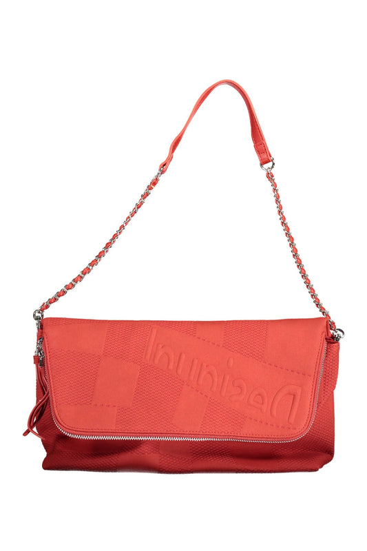 Bolso de mano Desigual Chic de poliuretano rojo con múltiples compartimentos