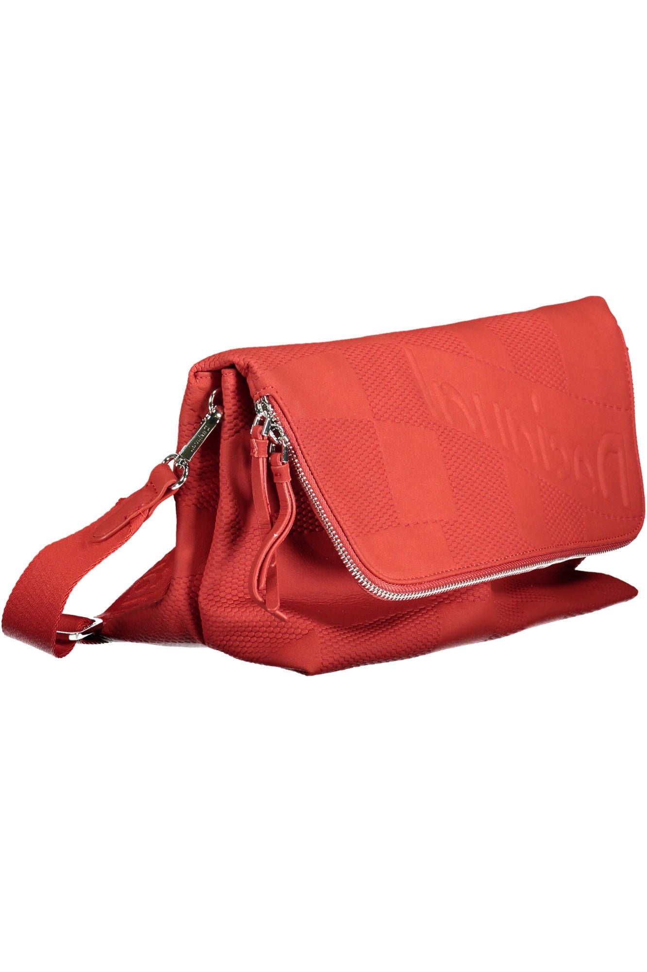 Bolso de mano Desigual Chic de poliuretano rojo con múltiples compartimentos