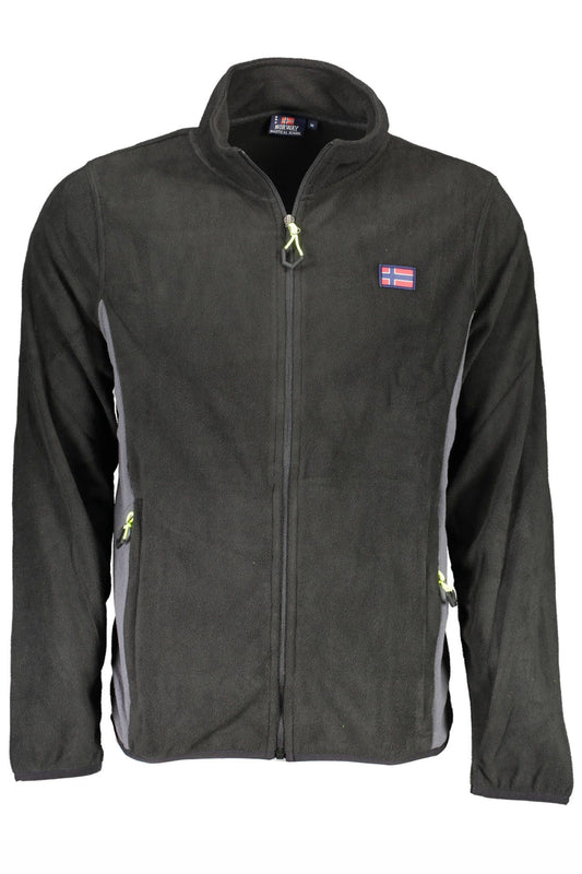 Sudadera elegante de manga larga con cremallera negra de Noruega 1963