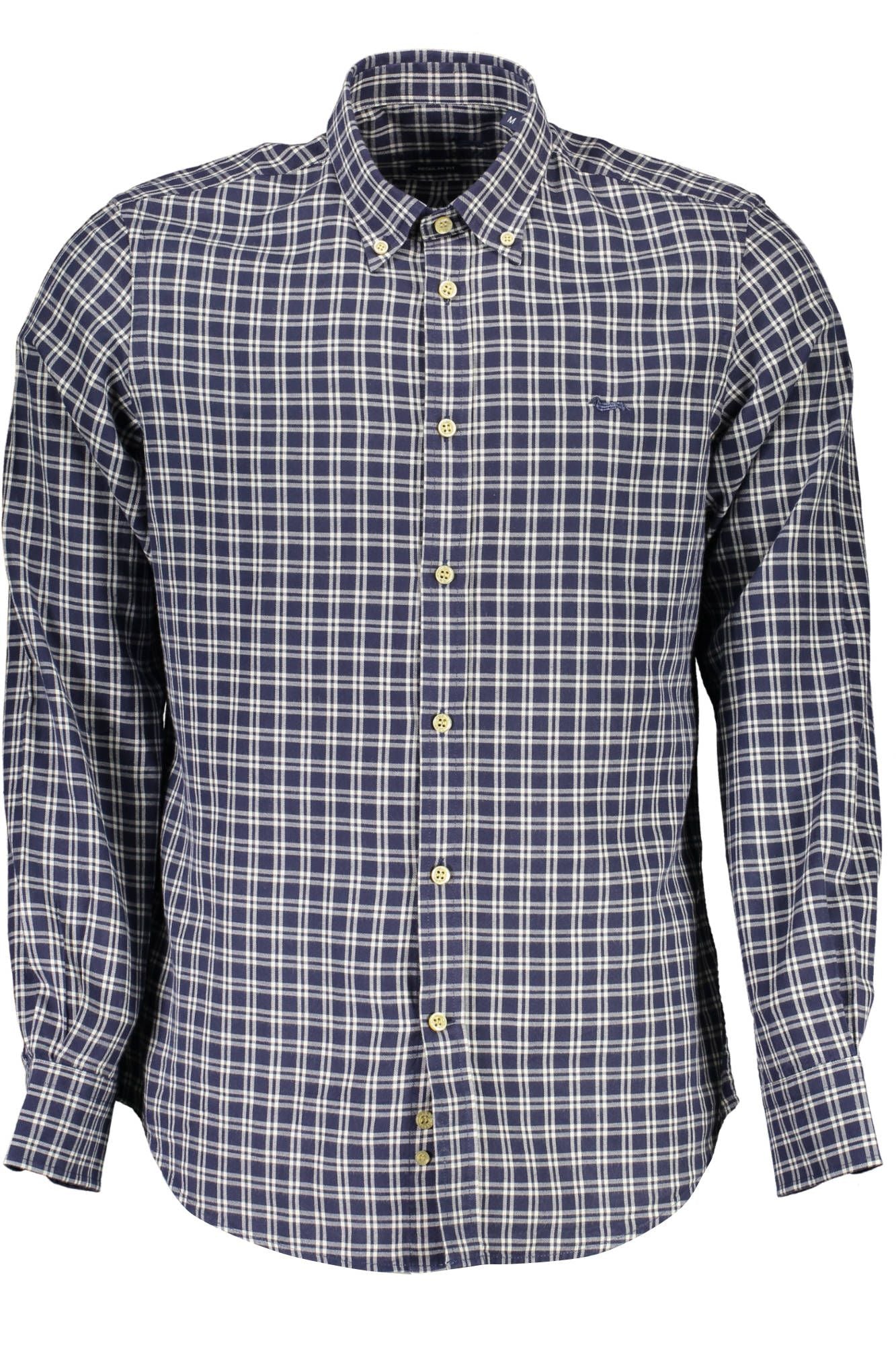 Camisa elegante de algodón azul con puños en contraste de Harmont &amp; Blaine