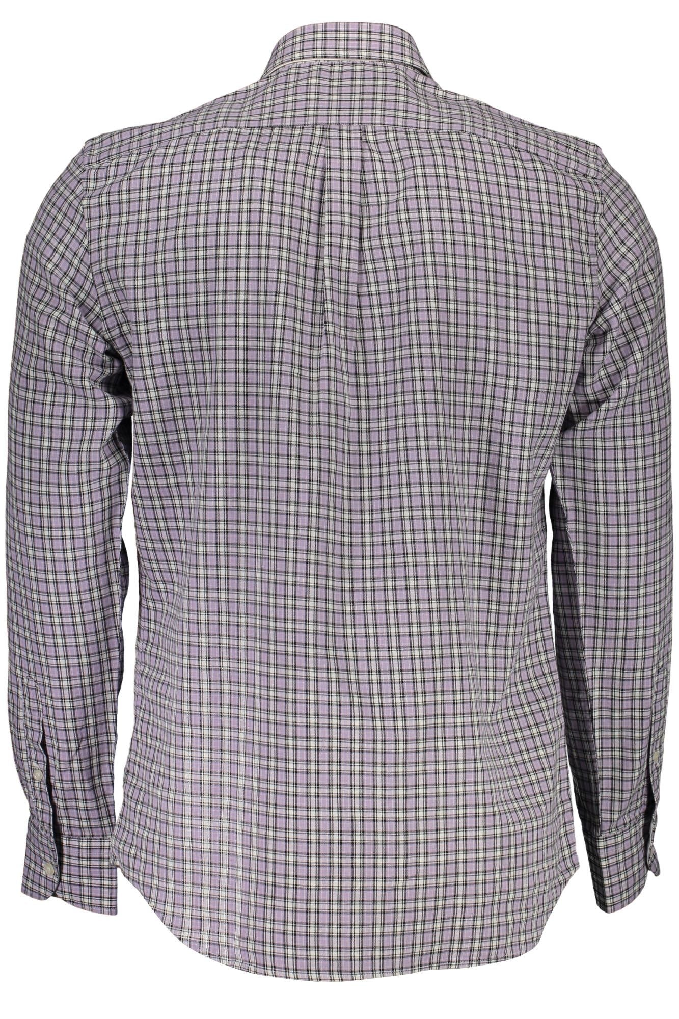 Camisa elegante de manga larga de algodón morado de Harmont &amp; Blaine