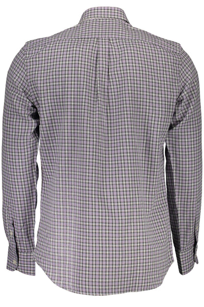 Camisa elegante de manga larga de algodón morado de Harmont &amp; Blaine