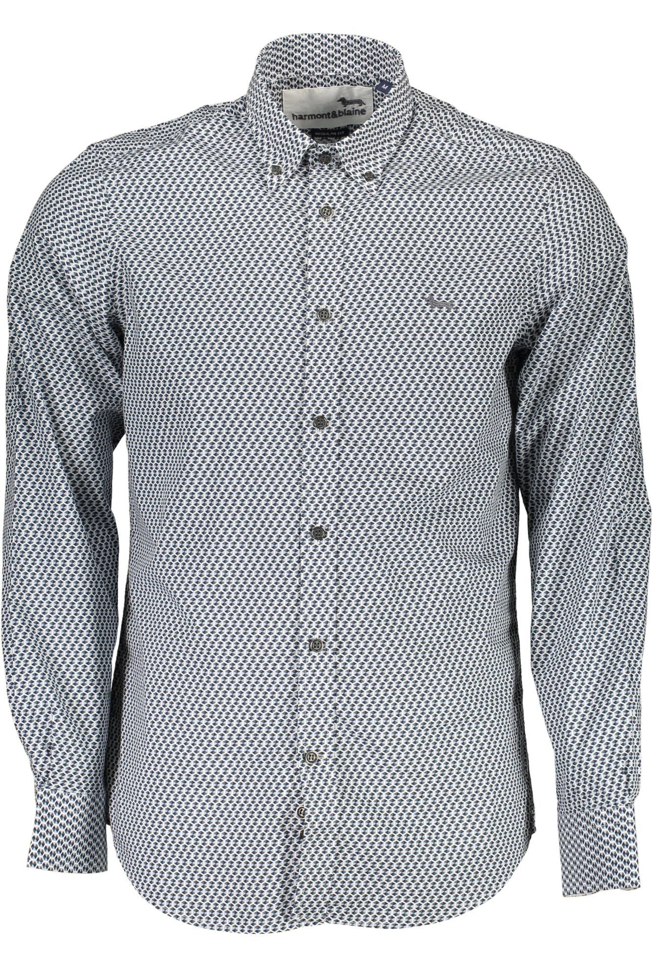 Camisa elegante de manga larga de corte regular en color azul de Harmont &amp; Blaine