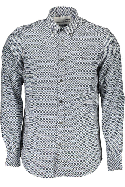 Camisa elegante de manga larga de corte regular en color azul de Harmont &amp; Blaine
