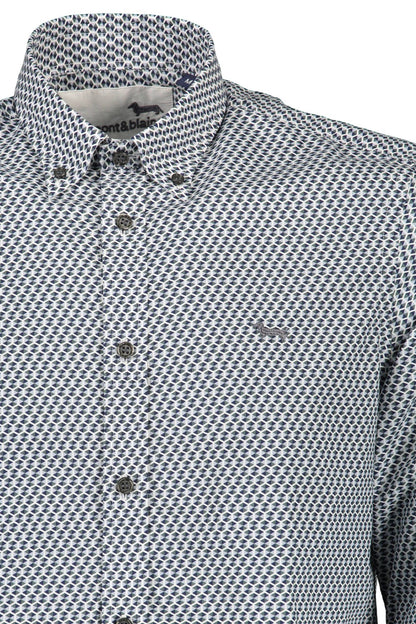 Camisa elegante de manga larga de corte regular en color azul de Harmont &amp; Blaine