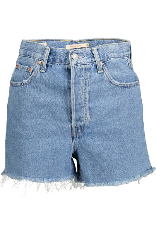 Levi's Light Blue Cotton Women Shorts