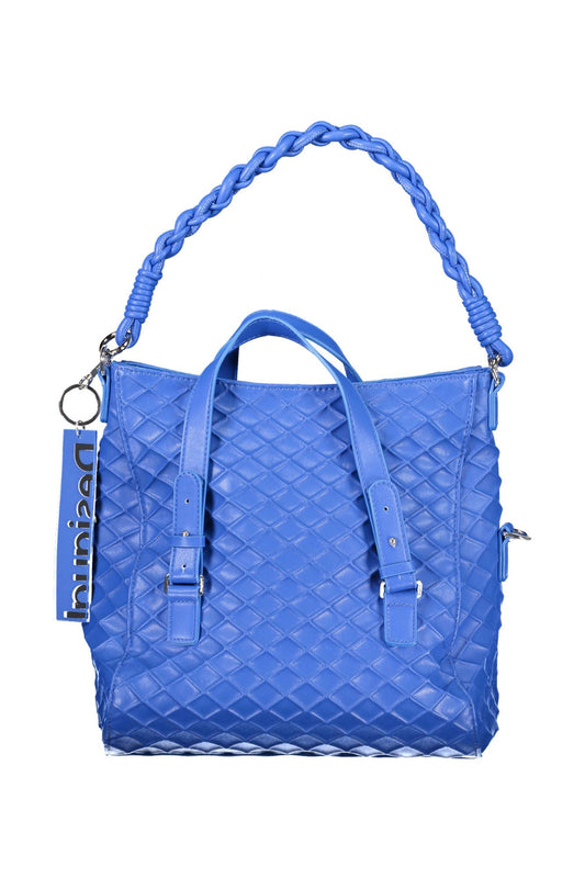 Bolso de mano con detalle en contraste azul chic de Desigual