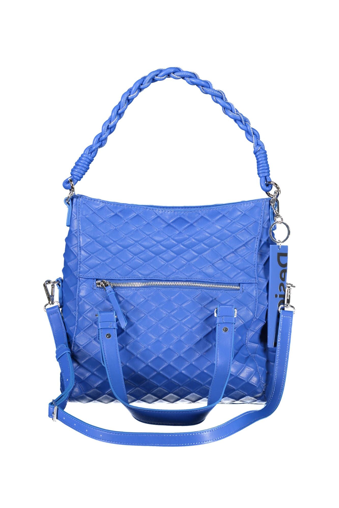 Bolso de mano con detalle en contraste azul chic de Desigual