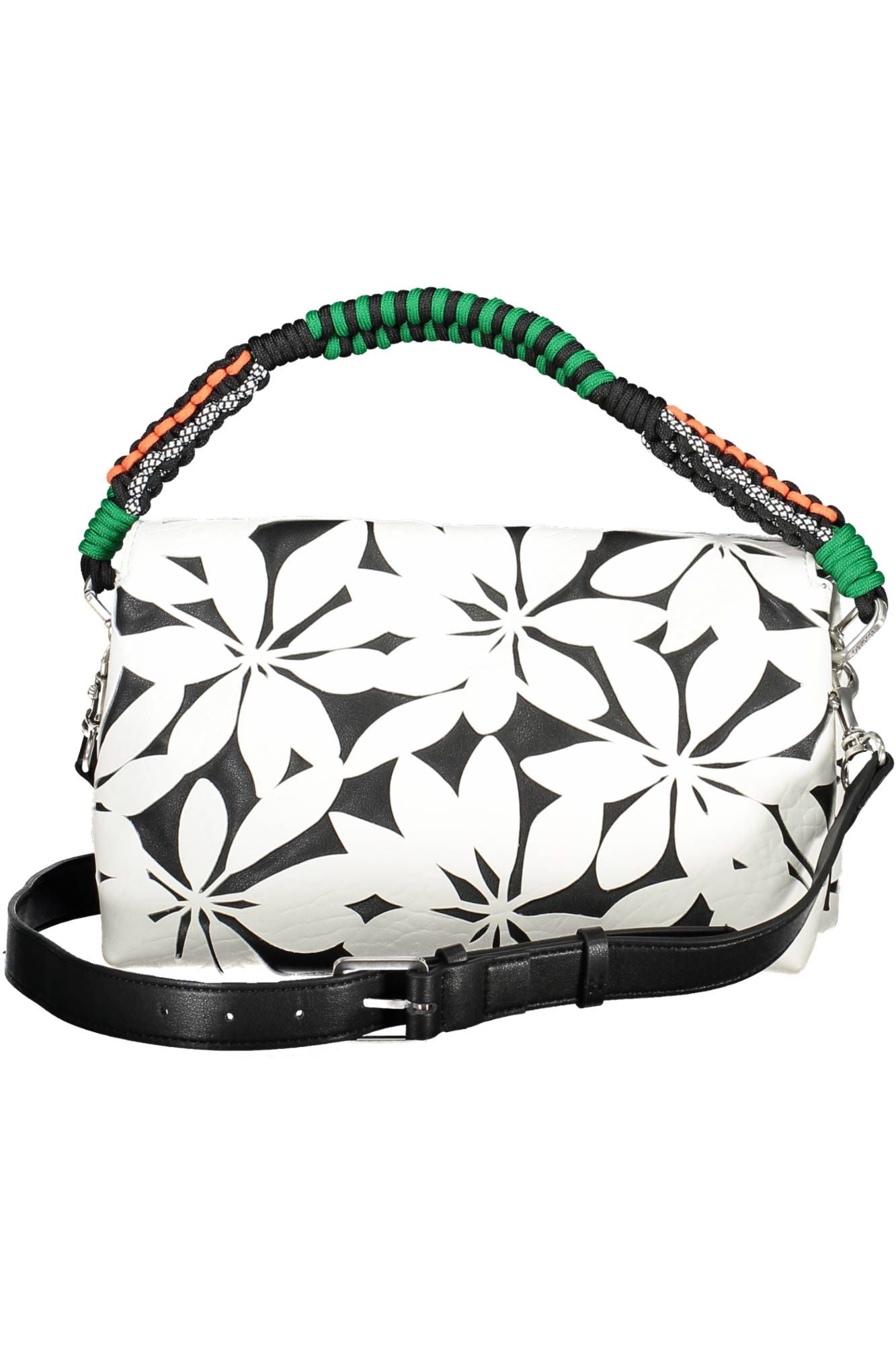 Bolso de hombro con detalle en contraste en blanco y elegante de Desigual