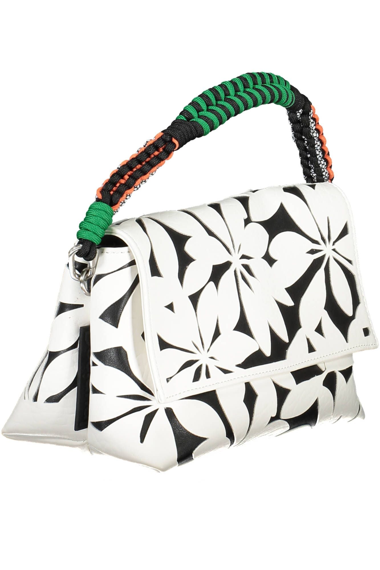 Bolso de hombro con detalle en contraste en blanco y elegante de Desigual