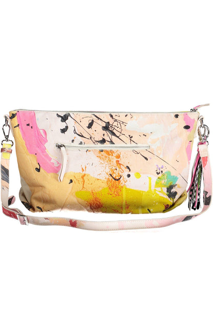 Bolso de hombro con detalle en contraste en blanco y elegante de Desigual