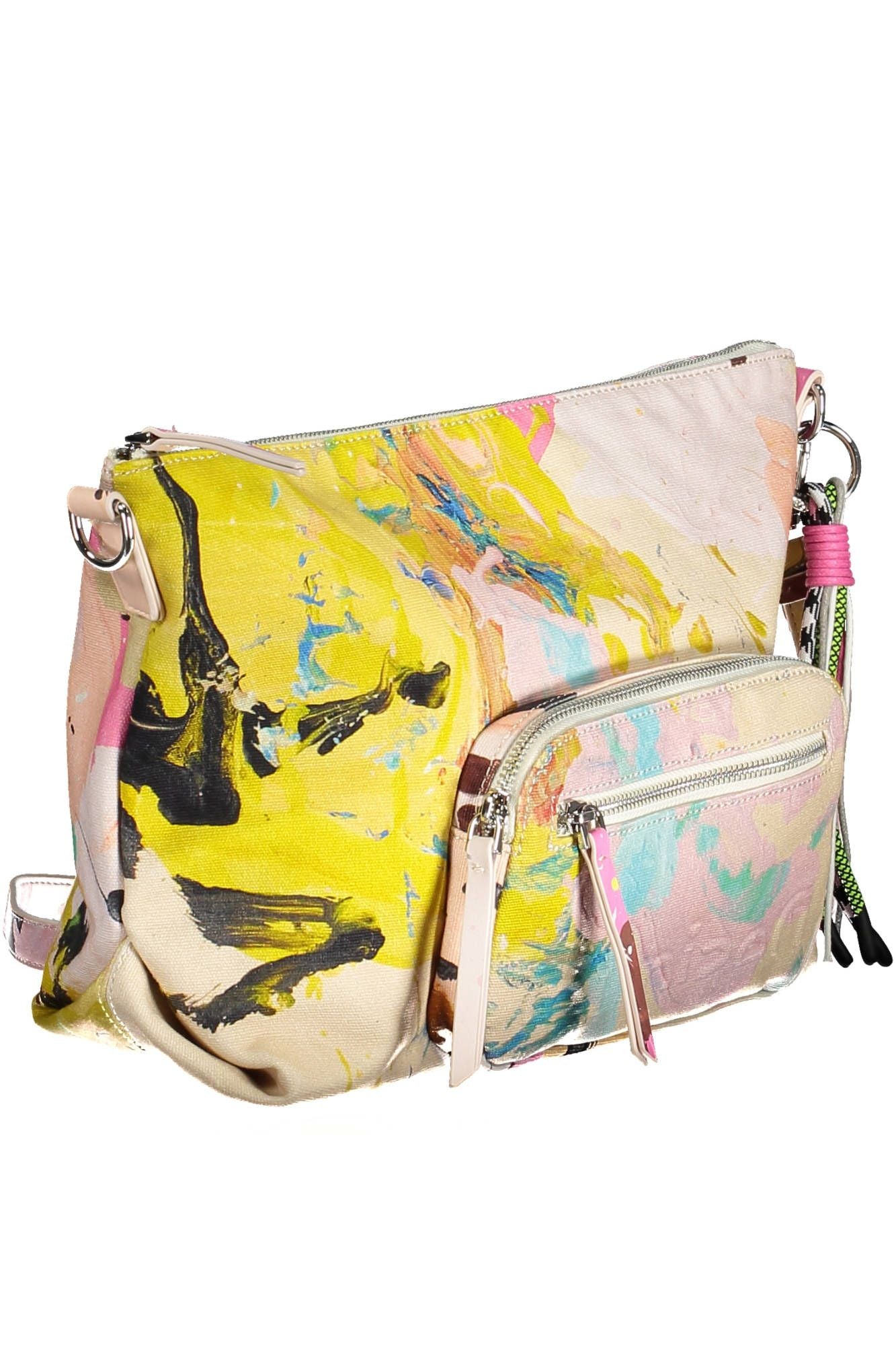 Bolso de hombro con detalle en contraste en blanco y elegante de Desigual